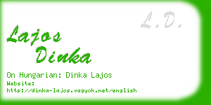 lajos dinka business card